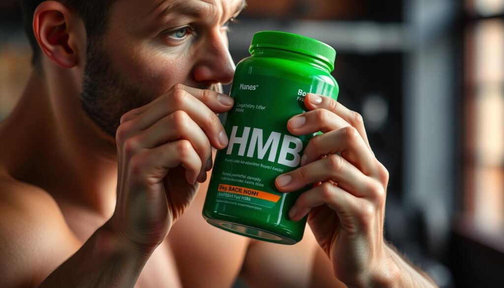 Imagem de um atleta consumindo HMB antes ou depois de um treino
