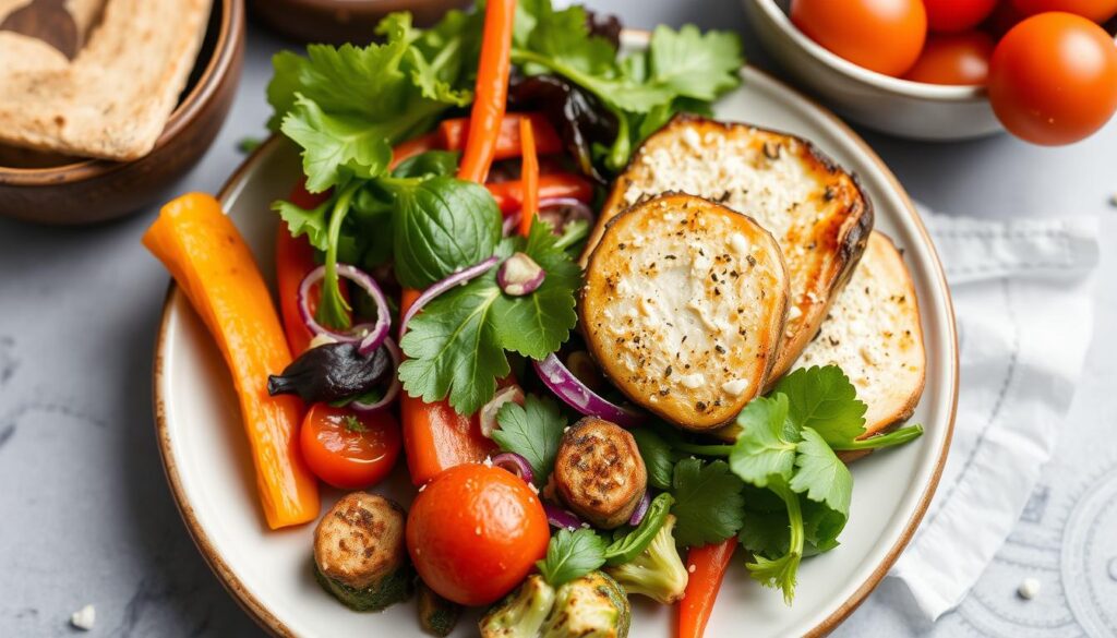 Imagem de uma deliciosa refeição fitness para jantar
