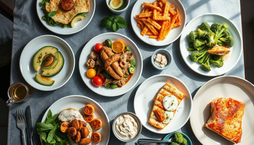 Refeições da dieta cetogênica organizadas para um dia completo Refeições da dieta cetogênica organizadas para um dia completo