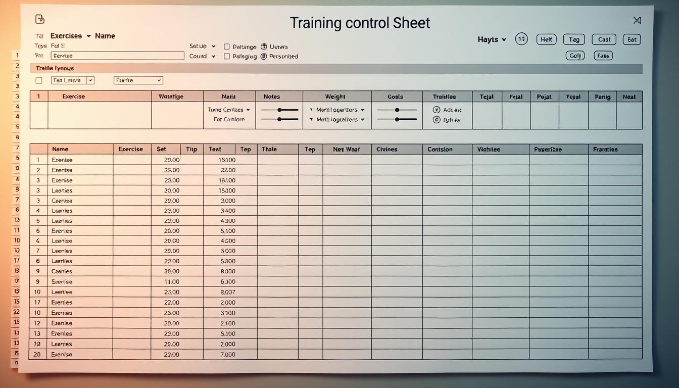 planilha de acompanhamento de treino